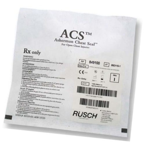 Opatrunek wentylowy Asherman (ACS) na rany klatki piersiowej