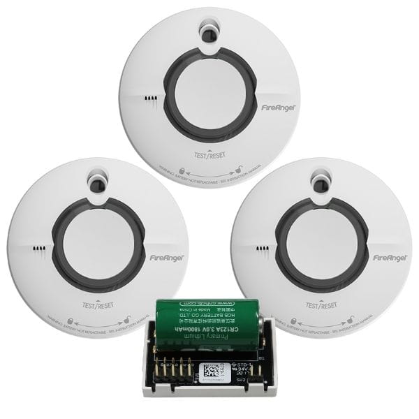 Zestaw 3x Czujnik Dymu ST-630-INT z  Modułami komunikacyjnymi Wi-Safe 2
