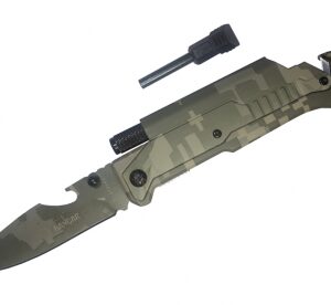 Nóż ratunkowy - bezpieczeństwa 6w1 camo/moro