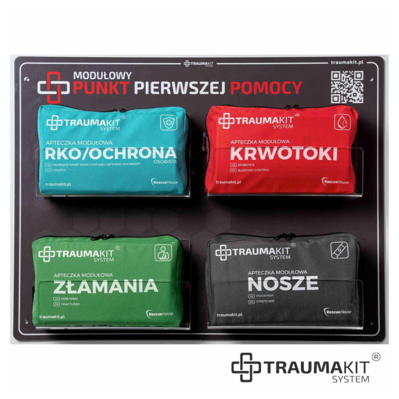 TRAUMA KIT Apteczka Modułowa AKZN - Punkt Pierwszej Pomocy - Tablica 4 (ciemny)