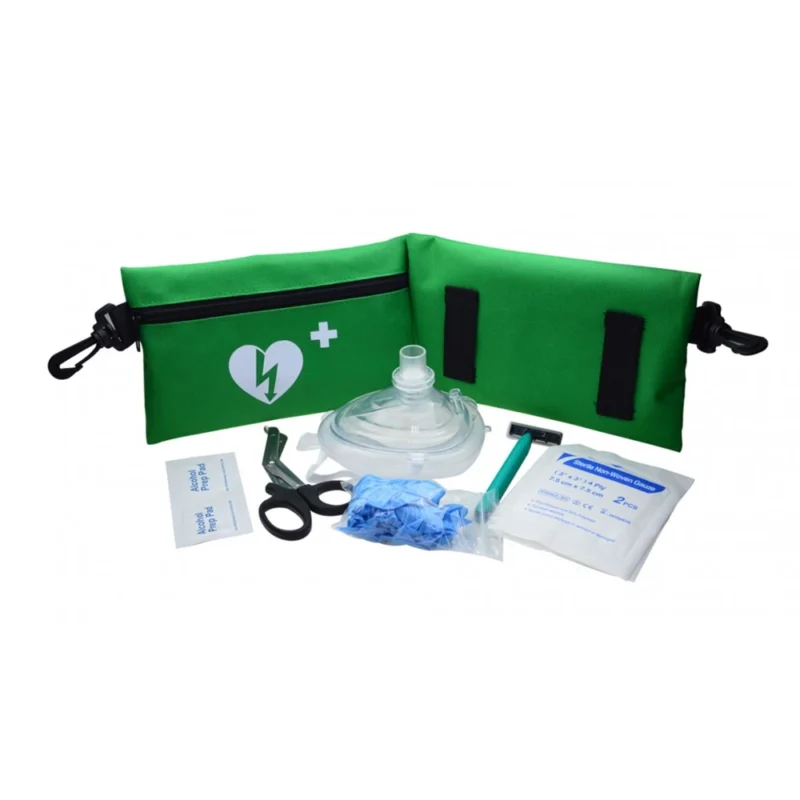 AED RescueKit,   AED SET - zestaw ratowniczy do defibrylacji AED, maska, golarka itp.