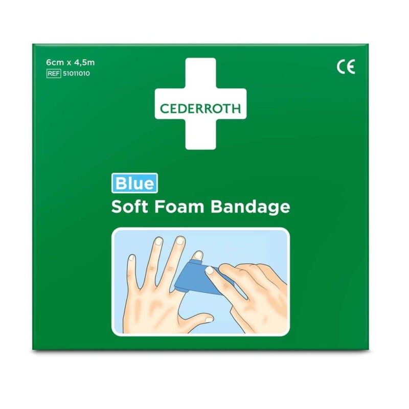 Bandaż z pianki Cederroth Soft Foam Bandage Blue 6 szt x 4,5m