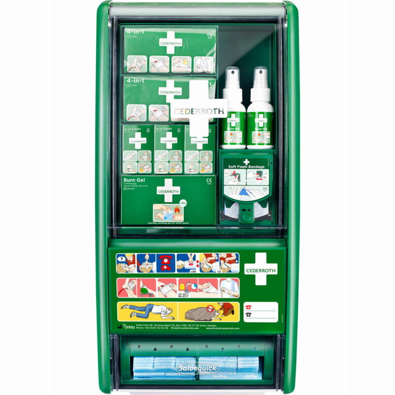 First Aid & Burn Station Cederroth - apteczka do opatrywania ran i oparzeń