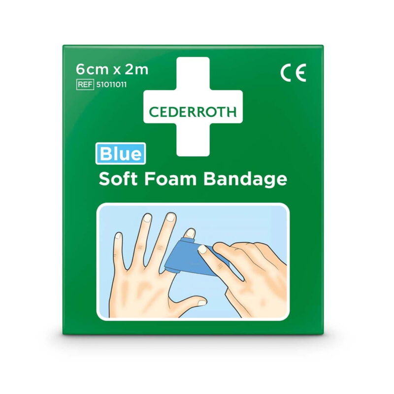 Bandaż z pianki Cederroth Soft Foam Bandage Blue 6 szt x 2m