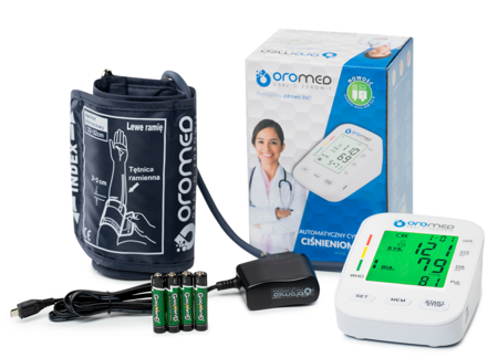 Ciśnieniomierz elektroniczny NARAMIENNY USB OROMED ORO-BP3+ZASILACZ